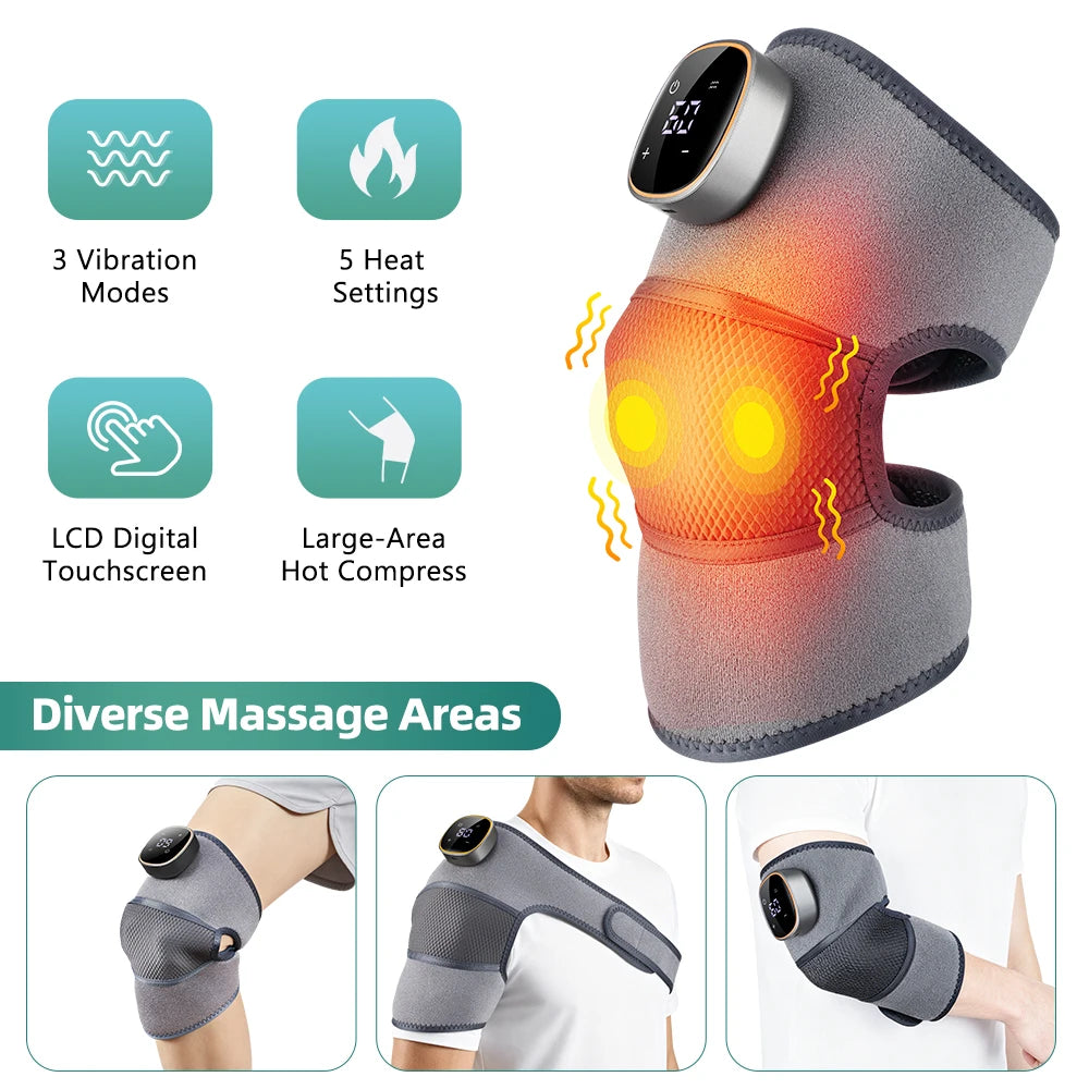 Hailicare Rechargeable Knee Massager With Heating And Vibration