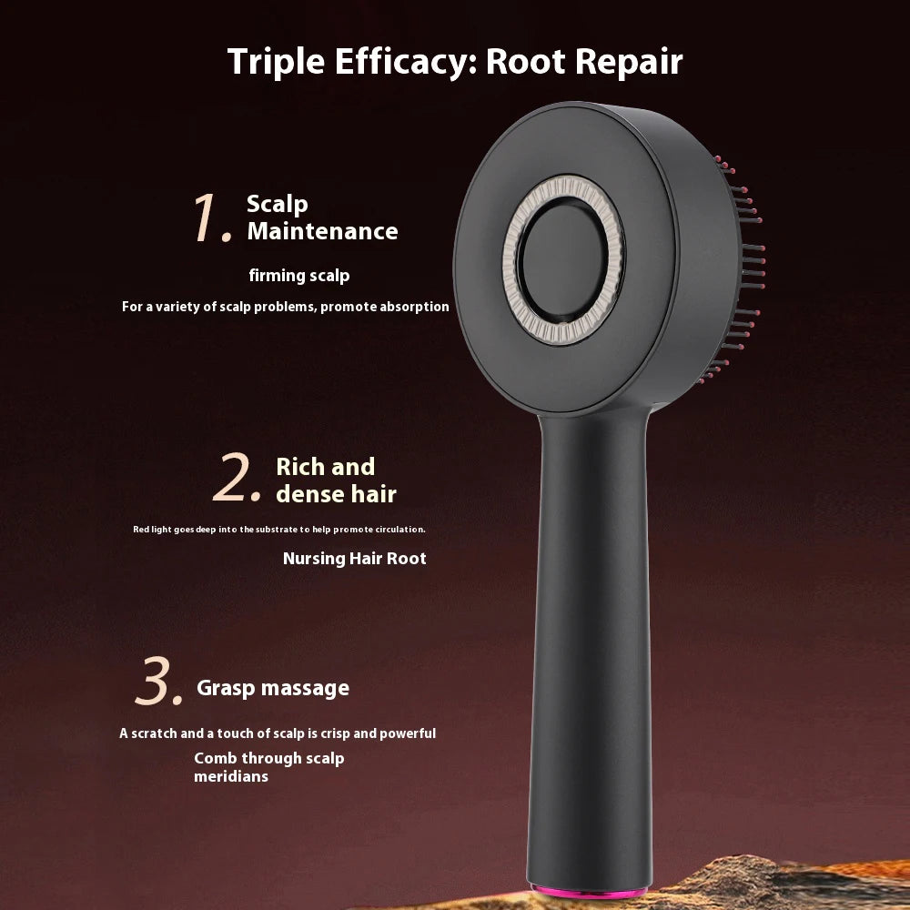 Electric Vibration Massage Comb Red Light Hair Growth Massage Scalp Brush Anti Hair Loss Liquid Oil Applicator Hair Care