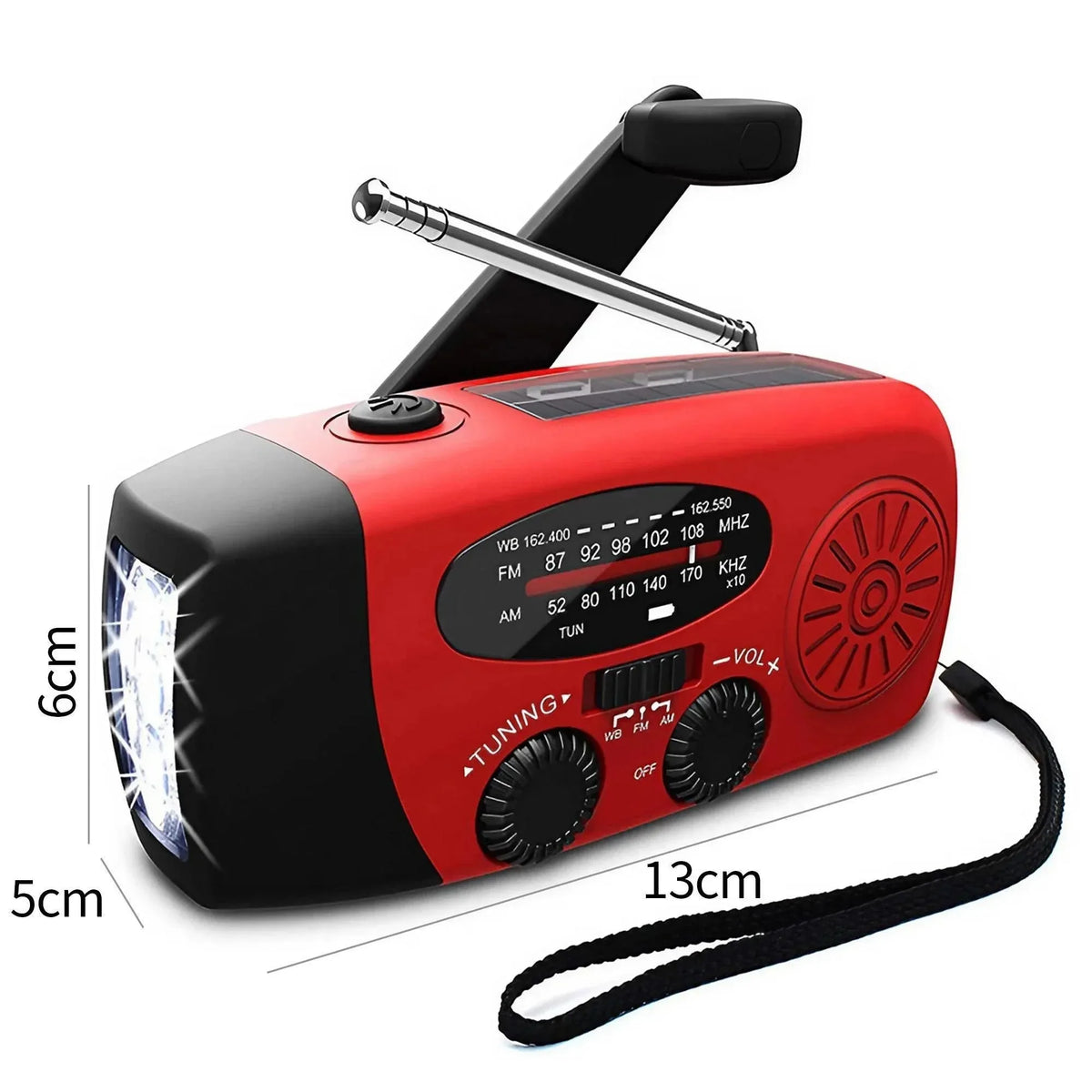 Solar Hand Crank Emergency Weather Radio With Power Bank