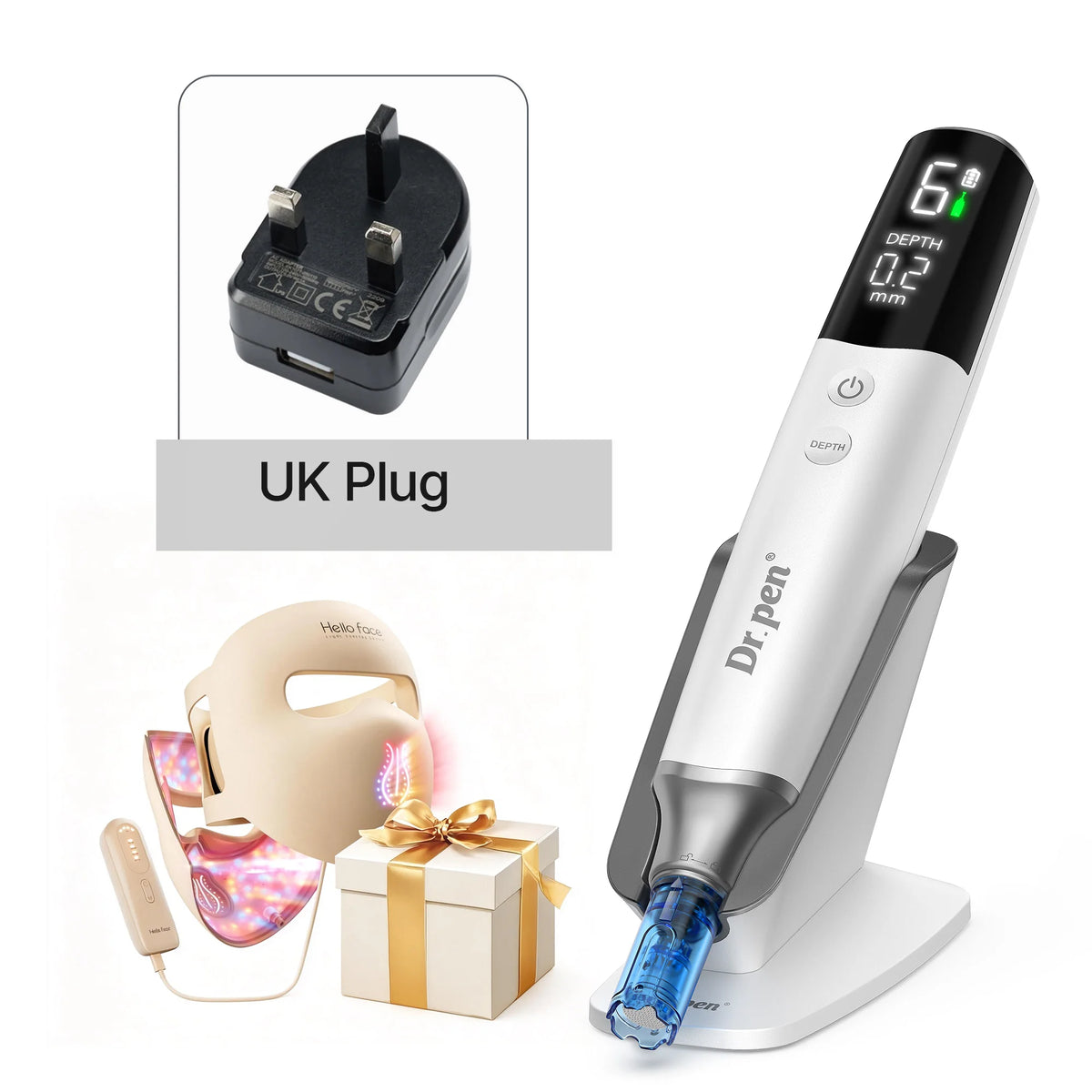 Hello Face M9 Microneedle Pen With M300 Led Mask Kit