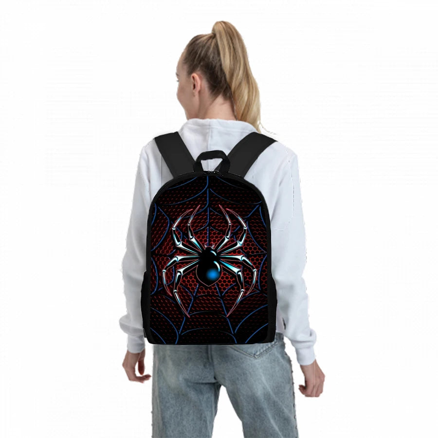 Children 3D Animated Spider Pattern School Backpack