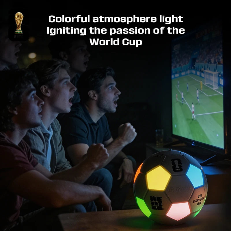 2026 FIFA World Cup FIFA-F26S01 Spherical Bluetooth Speaker Portable Wireless Speaker 360° Stereo Sound Deep Bass IPX5 Waterproof 12H Playtime Built-in Mic for Home Outdoor Party