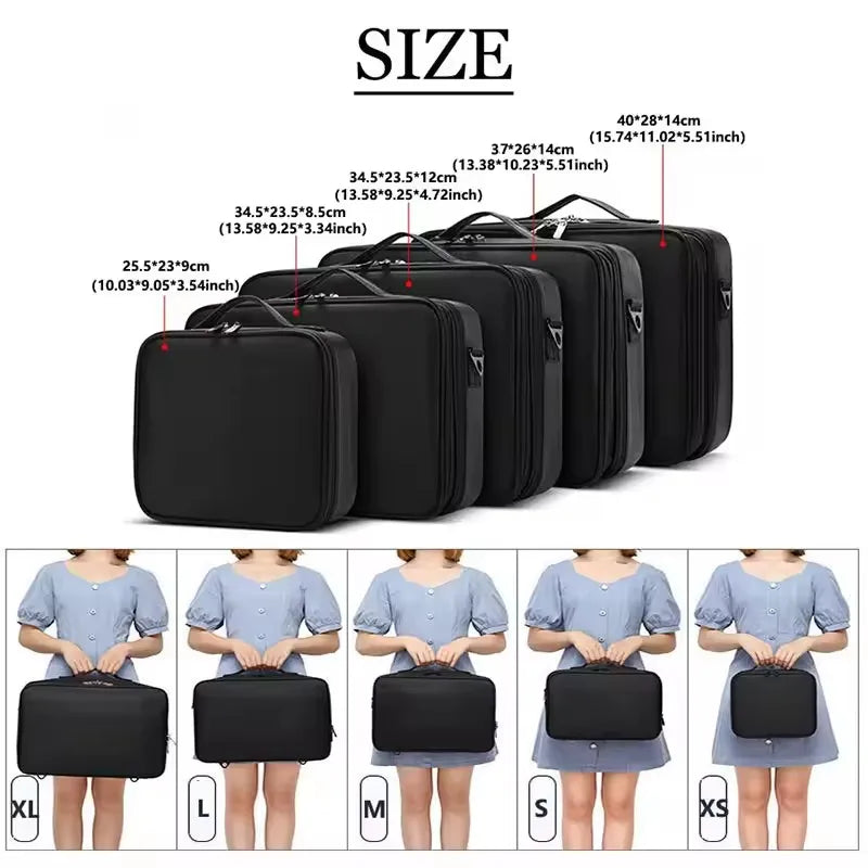 New Oxford Makeup Bag For Women Professional Large Capacity  Travel Cosmetic Case Waterproof Manicure Makeup Toolbox