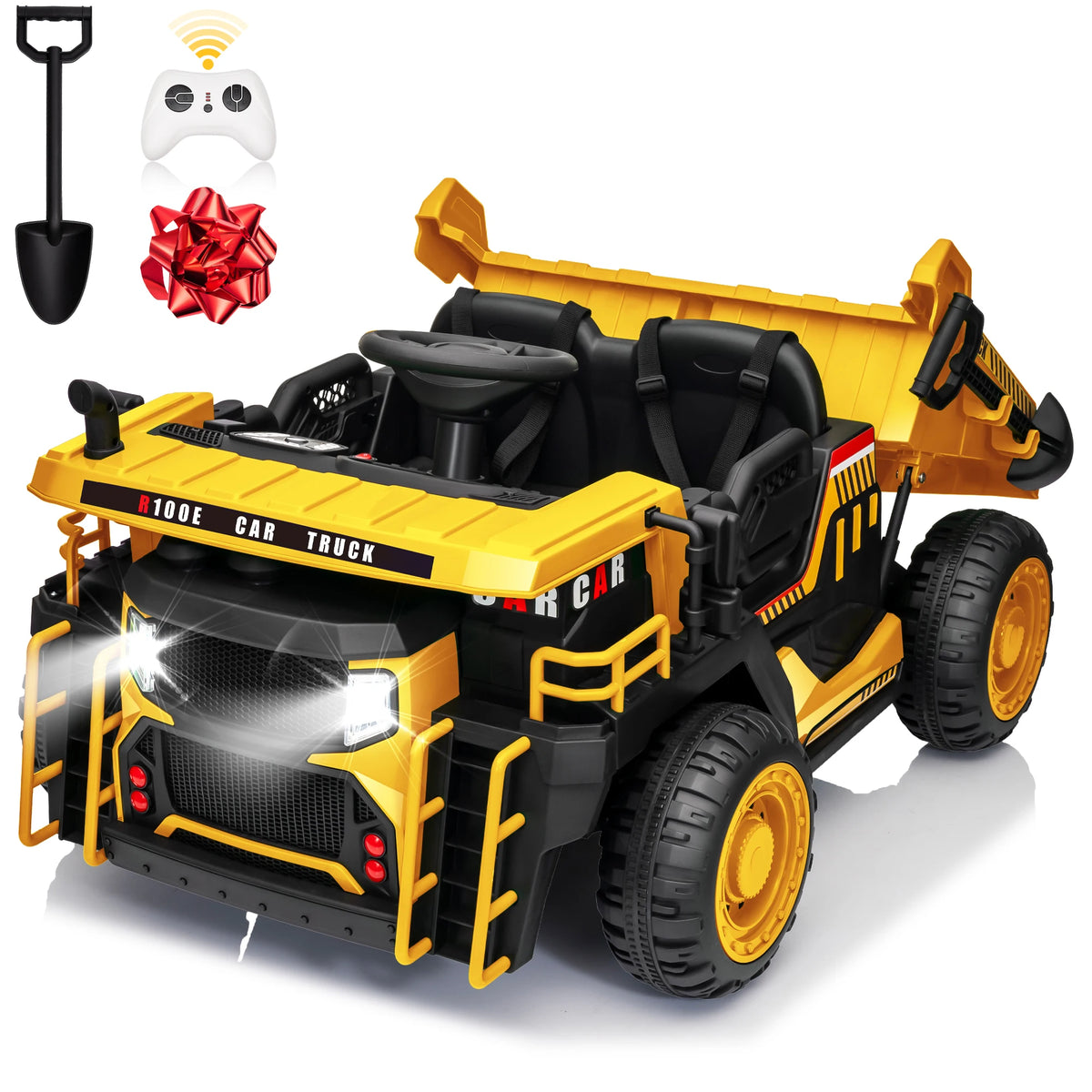 Joyracer Electric Ride On Dump Truck With Remote And Shovel
