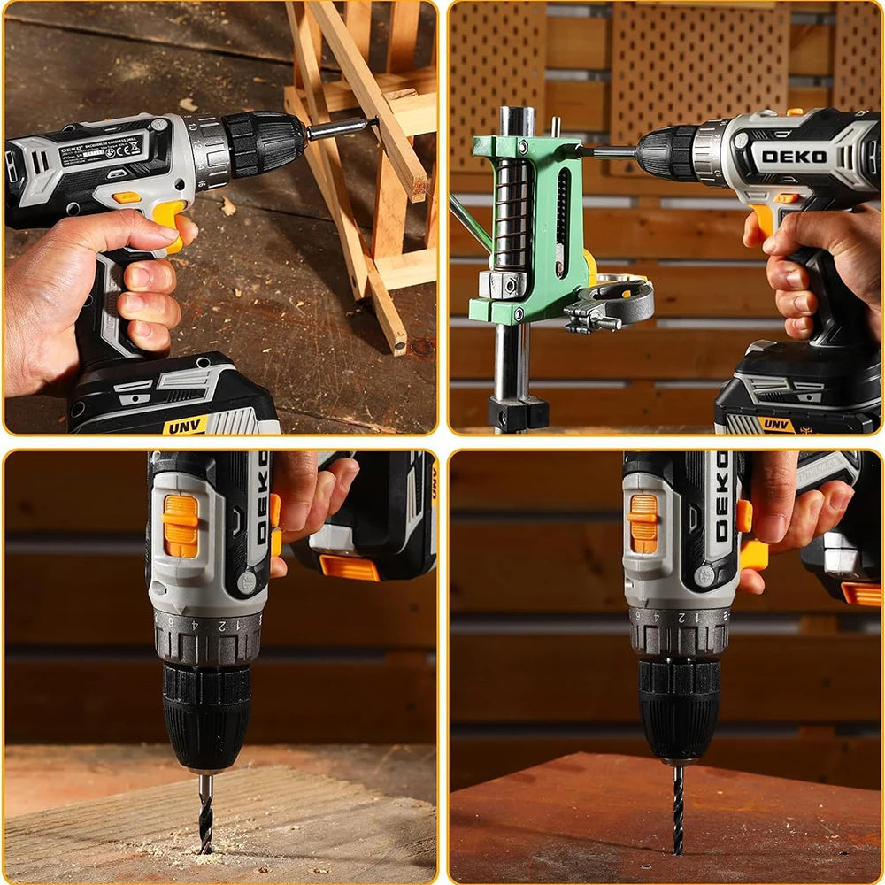 DEKO Cordless Drill Driver Kit With Battery And Charger