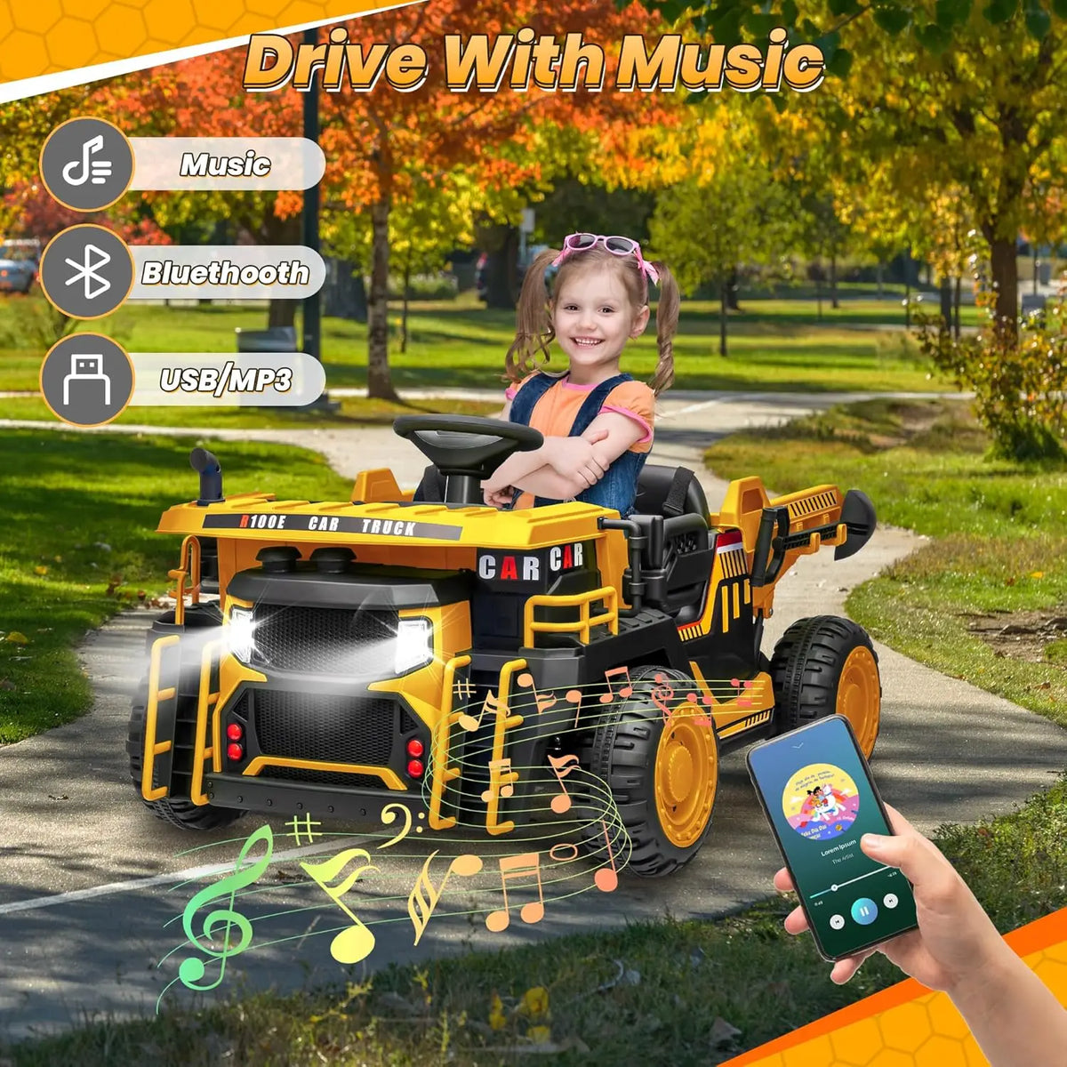 Joyracer Electric Ride On Dump Truck With Remote And Shovel