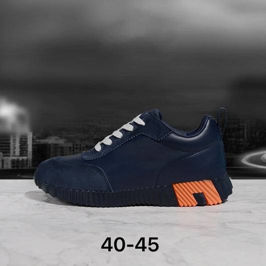 New Hot Spring Summer Outdoor Fashion Casual Patchwork Low-Top Sports Shoes Men Round Toe Lace-Up Thick Bottom Non-Slip Shoes