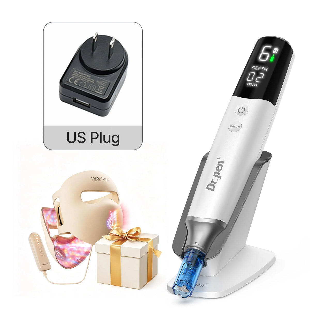 Hello Face M9 Microneedle Pen With M300 Led Mask Kit