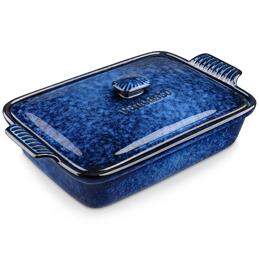Malacasa Porcelain Casserole Baking Dish With Lid For Oven