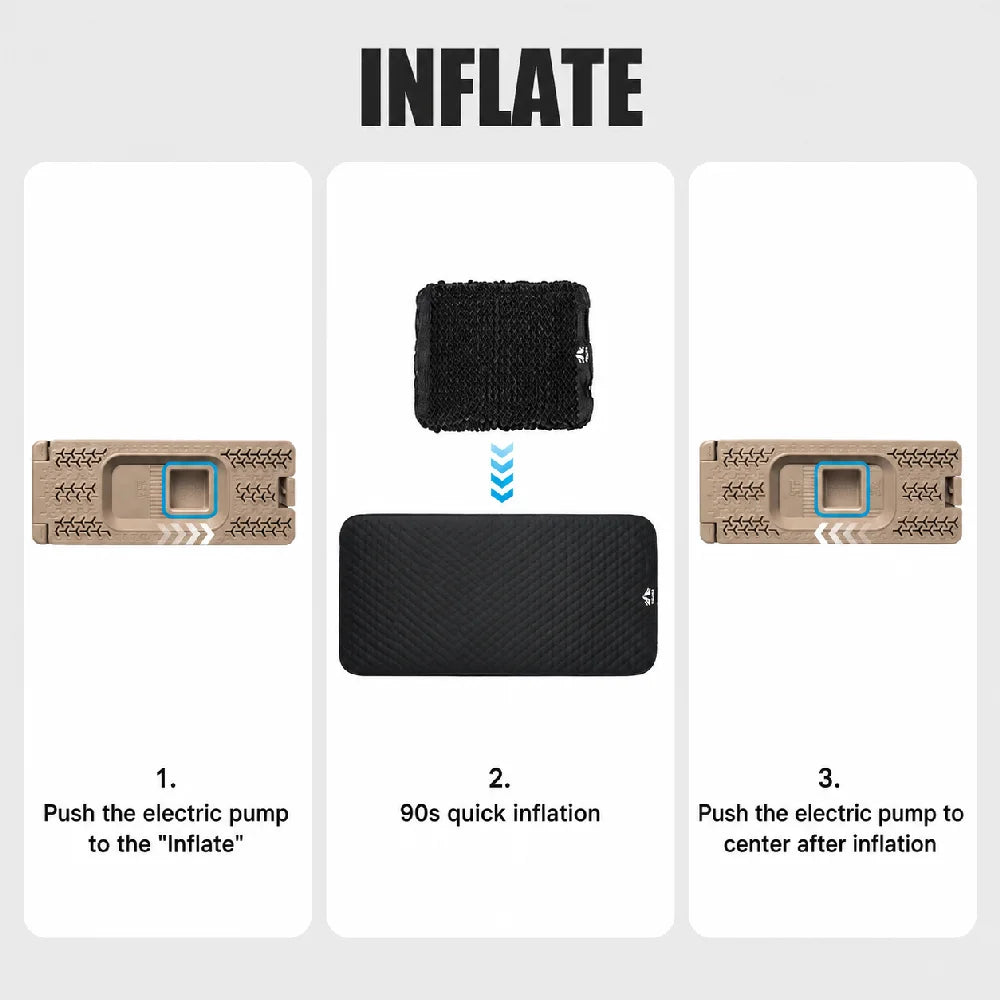 Night Cat Inflatable Sleeping Pad With Built In Electric Pump