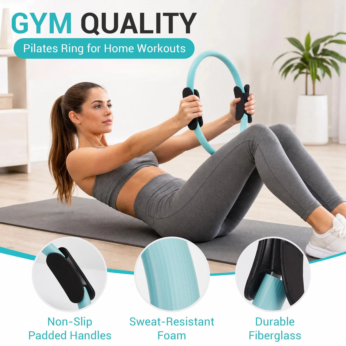 Pilates Training Set With Ring Bands Sliders And Toning Bar