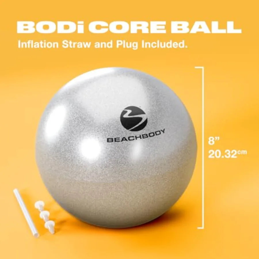 Core Ball for Core Strengthening, 8" Small Exercise Ball, Lightweight, Durable, Inflatable, Home Gym Workout Equipment for Yoga