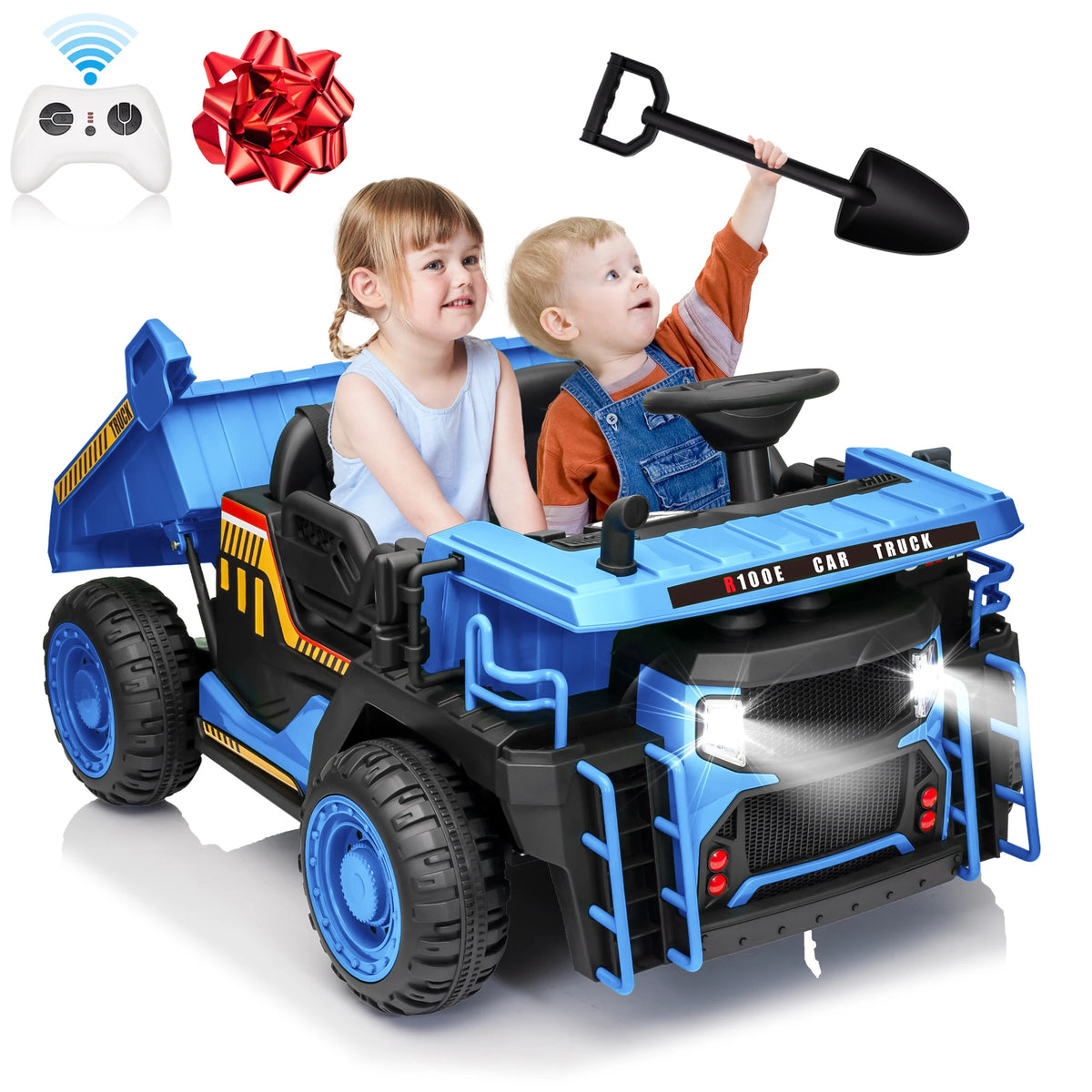 Joyracer Electric Ride On Dump Truck With Remote And Shovel