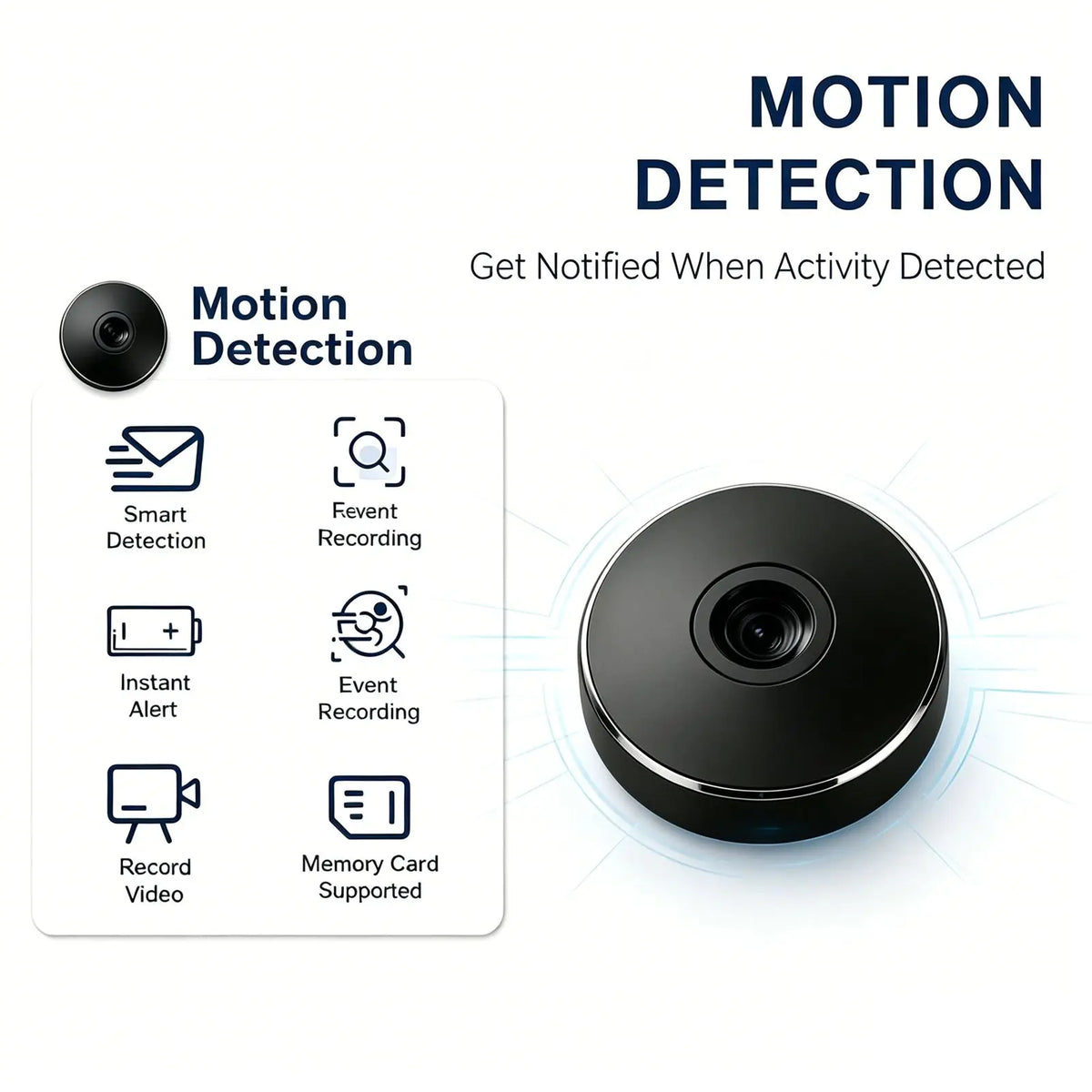 Ultra Mini HD Wireless WiFi Surveillance Camera, Miniature Portable Nanny Cam Baby Monitor With Infrared Night Vision, Mobile Remote Real-Time Viewing & Loop Recording, Compact Discreet Security Camera For Home, Baby, Pet & O