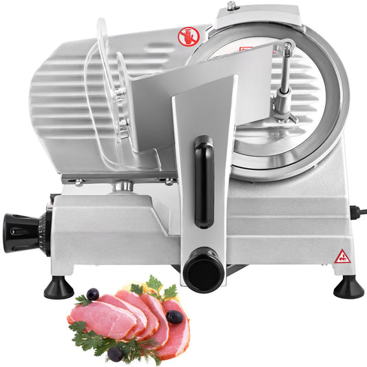 SucceBuy Electric Meat Slicer Carbon Steel Blade Adjustable Slice Thickness