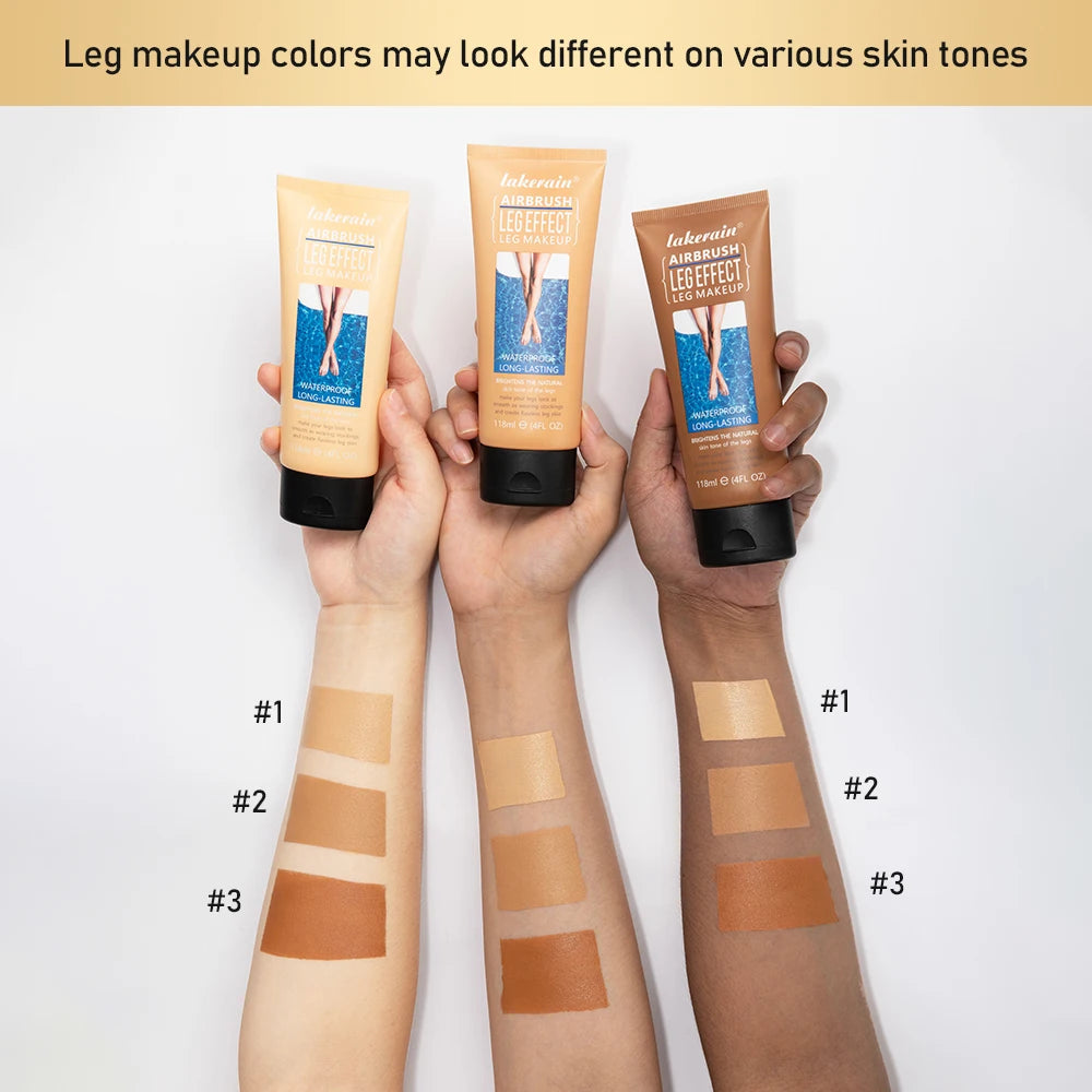 3colors Leg Makeup Moisturizing Liquid Body Foundation Fake Tan Cream Tanning Body Waterproof Long-lasting Lotion Even Skin Tone