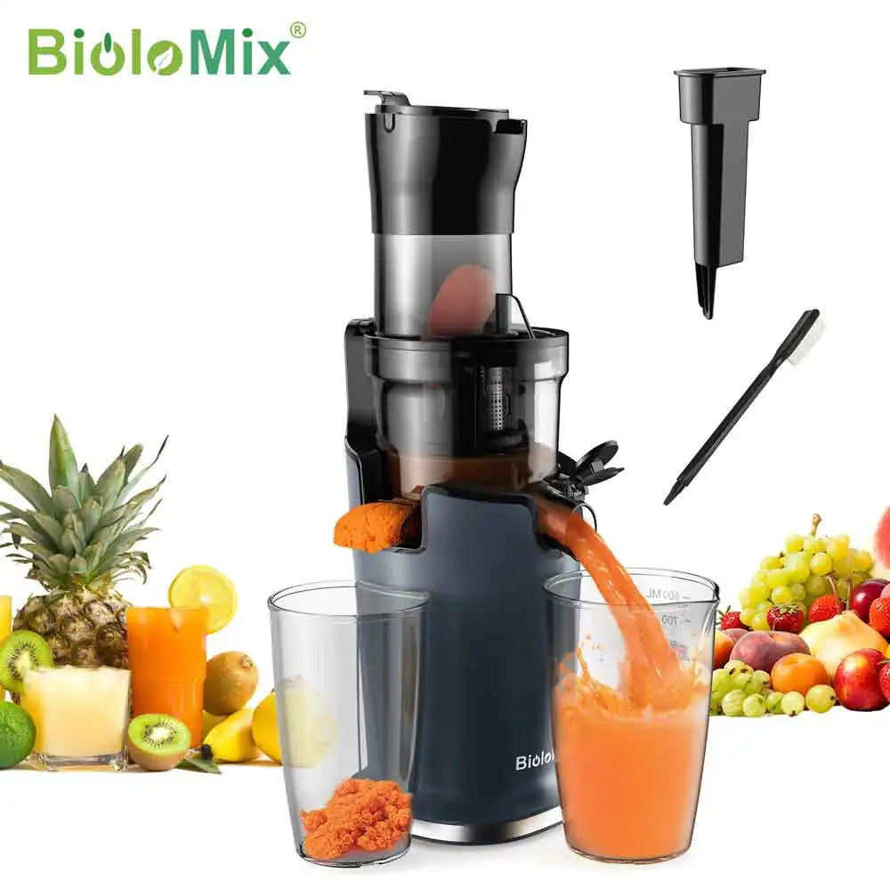 BioloMix Cold Press Juicer With 200W Motor And Wide Chute