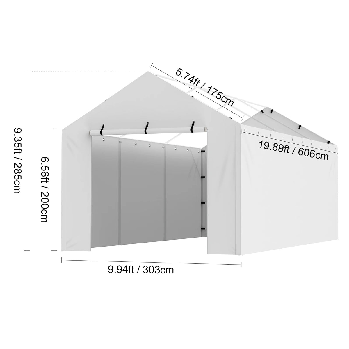 SucceBuy Replacement Carport Canopy Cover Waterproof UV Protected