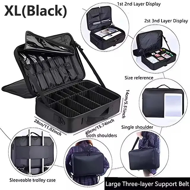 New Oxford Makeup Bag For Women Professional Large Capacity  Travel Cosmetic Case Waterproof Manicure Makeup Toolbox