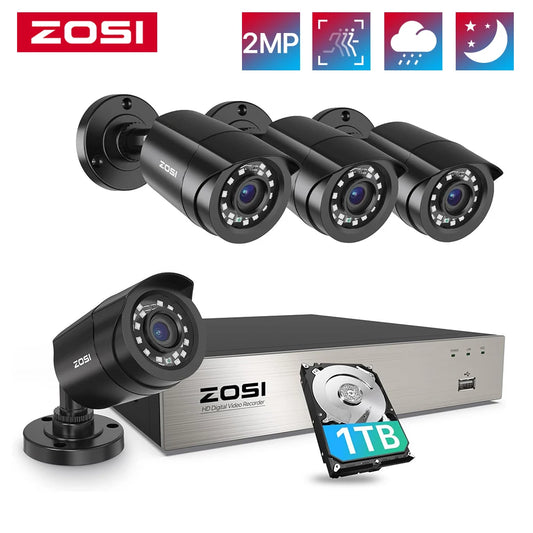 Zosi 8Channel Outdoor Security Camera System With AI Detection