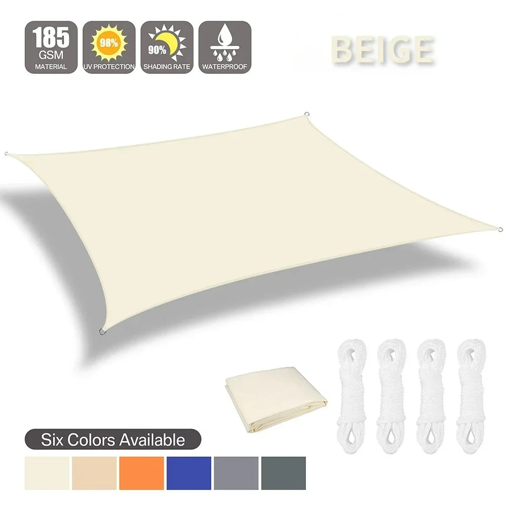 Waterproof Outdoor Shade Sail Canopy For Patio Garden Protection