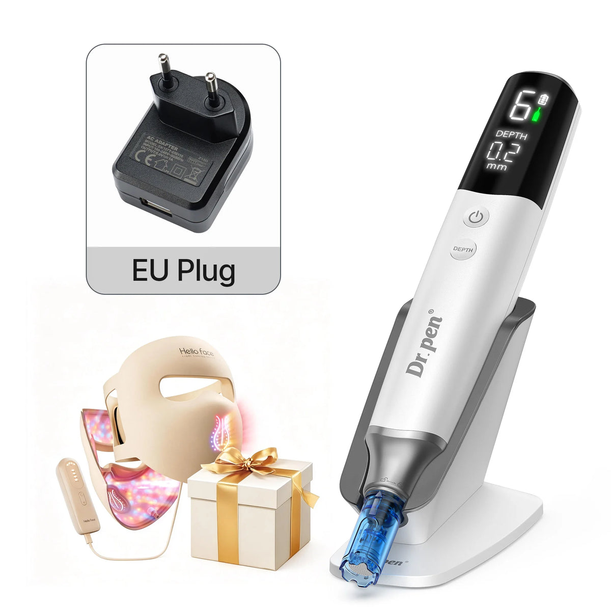 Hello Face M9 Microneedle Pen With M300 Led Mask Kit
