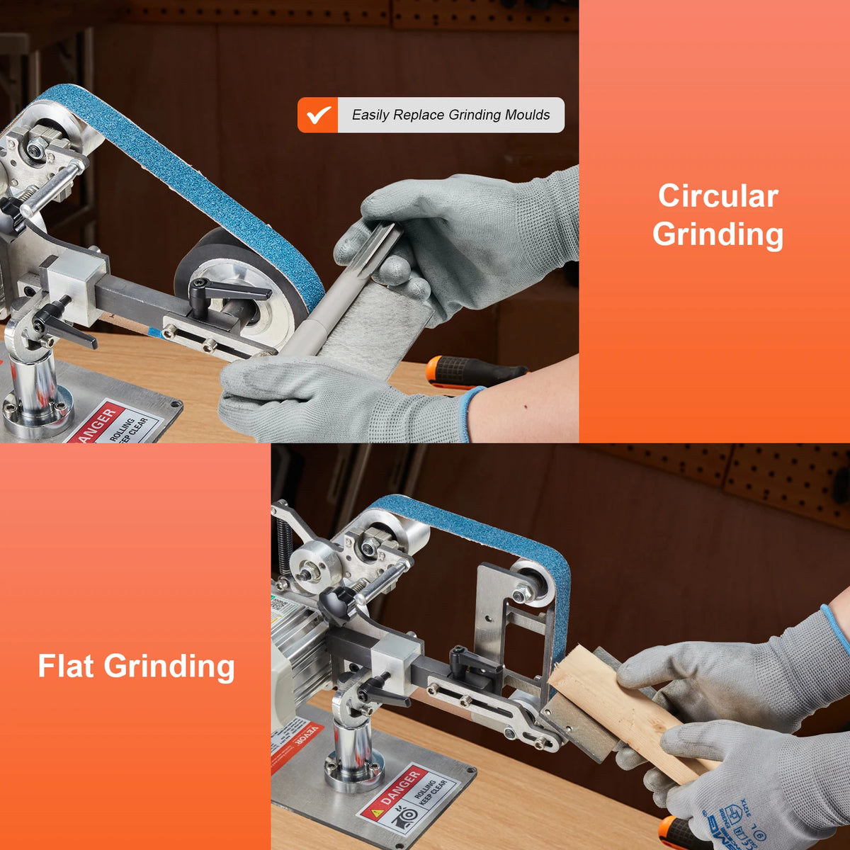 Succebuy Industrial Grade Variable Speed Belt Grinder