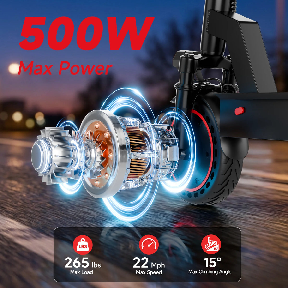 AOVOPRO 500W Foldable Electric Bicycle With Basket And Dual Suspension