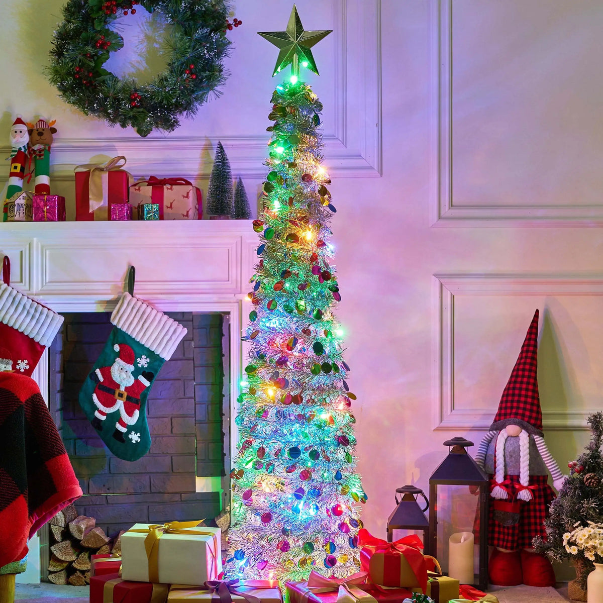 Joyfy Pop Up Christmas Tree With Lights And Star Pencil
