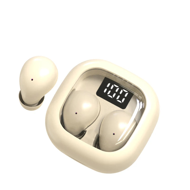 SK Small Earbuds Wireless Bluetooth Headset, Headphones Sport, Sleep, Work, In Class Invisible Wear, Bass Sound Quality Earphone 2024