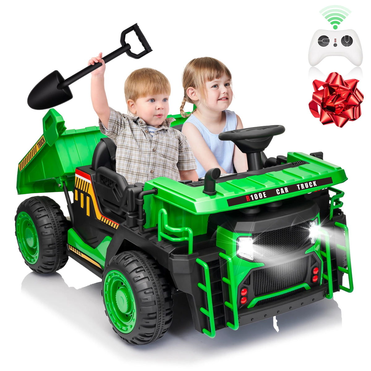 Joyracer Electric Ride On Dump Truck With Remote And Shovel