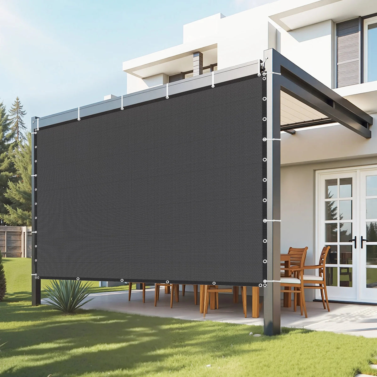 SucceBuy HDPE Sun Shade Cloth For Outdoor Garden Privacy Screen