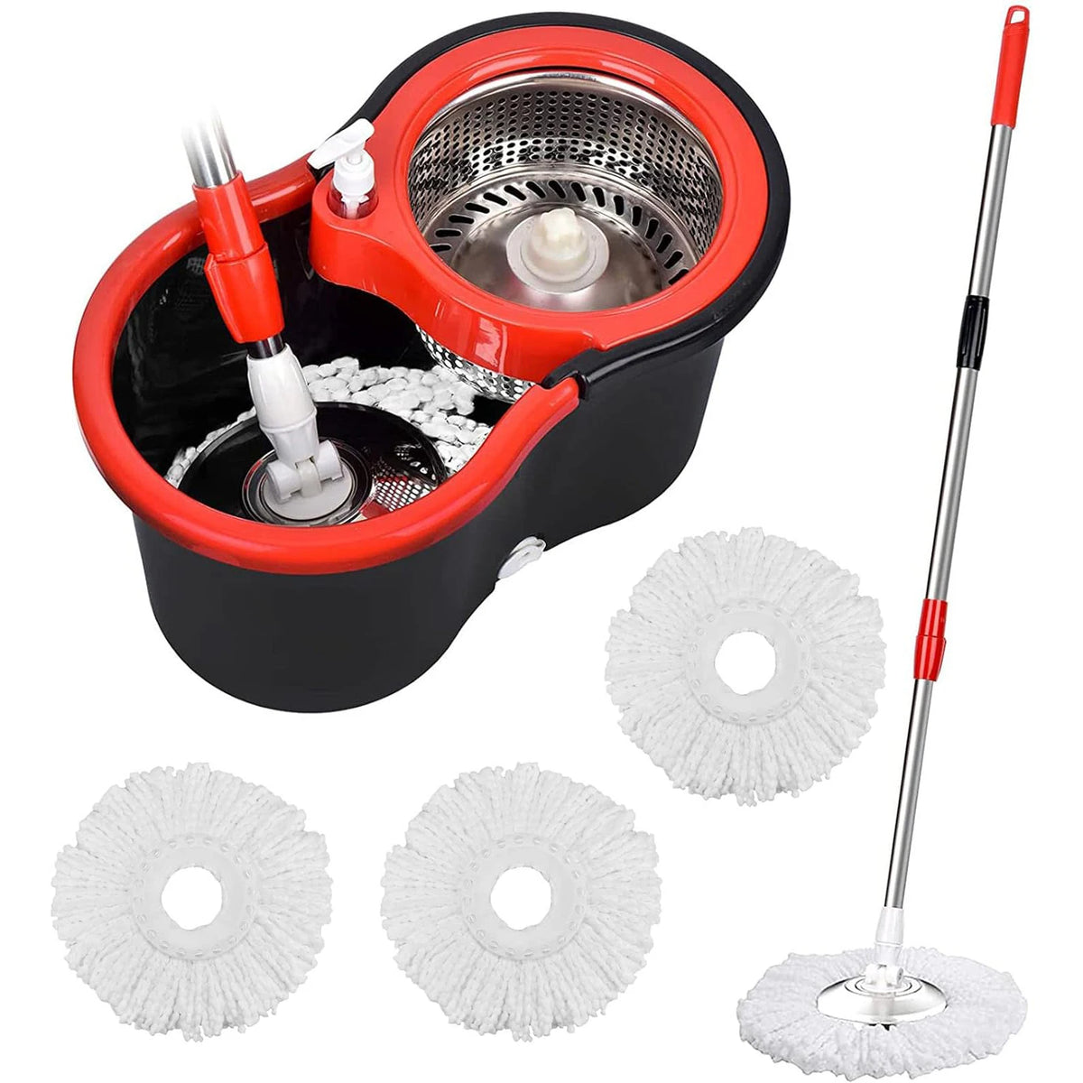 360 Degree Spin Mop Bucket Set With Microfiber Wring System