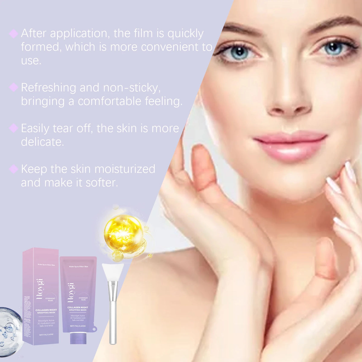 Hoygi Collagen Night Wrapping Mask with Hyaluronic Acid