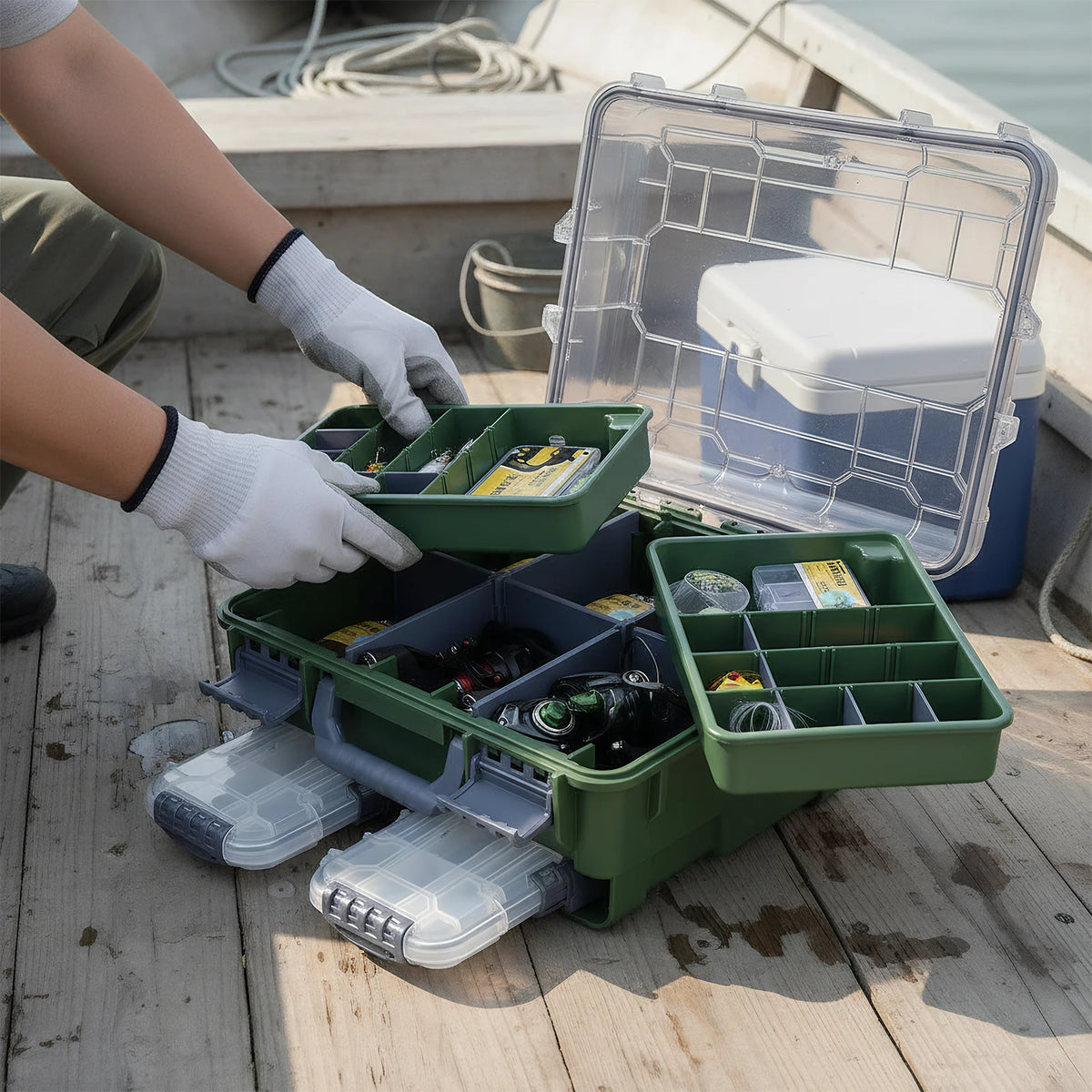 Universal Fishing Tackle Box Tackle Storage and Tool Organization for Men Women Xmas Surprise Fishing Gifts