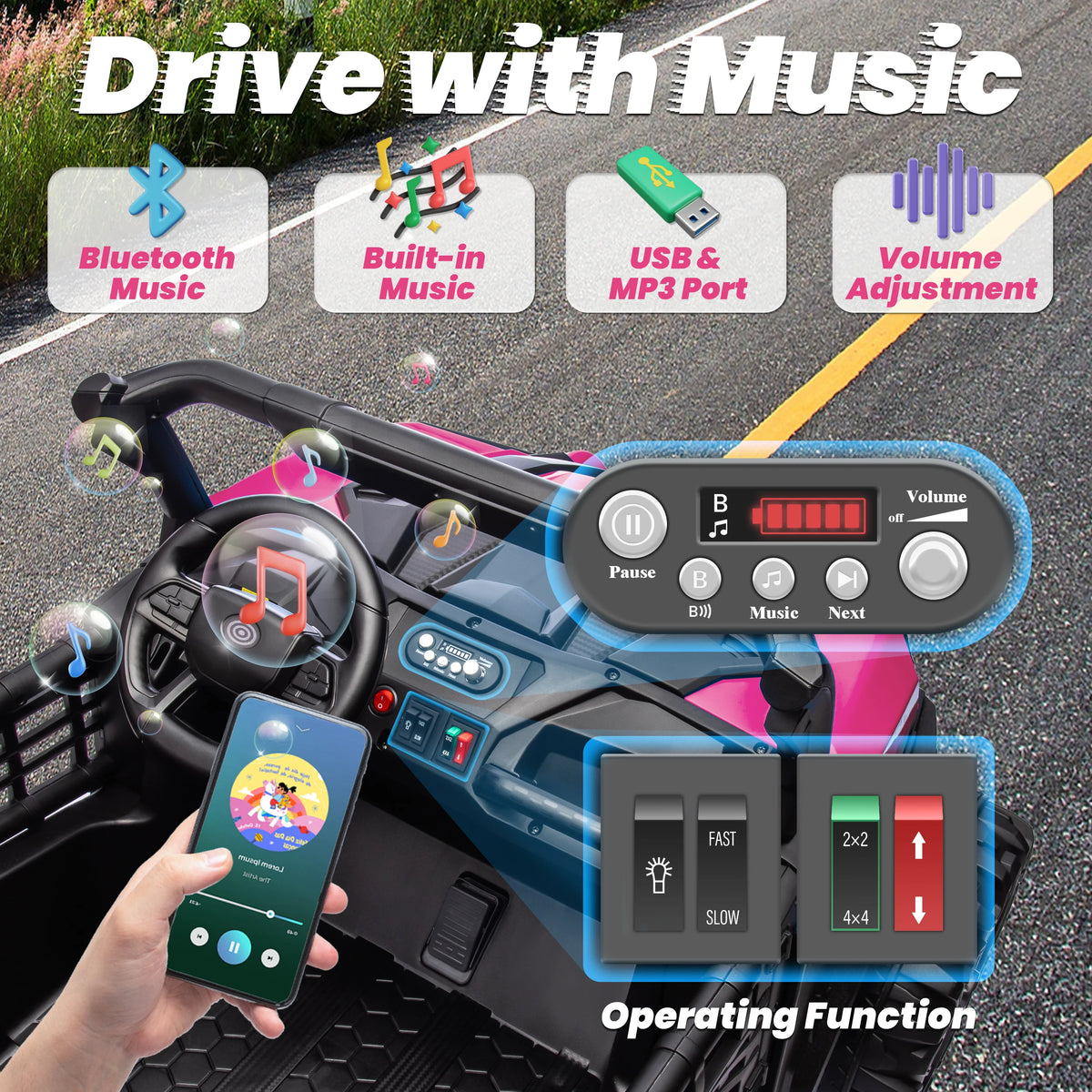 Joyracer 24V Electric Two Seater Off Road Ride On Car Controller
