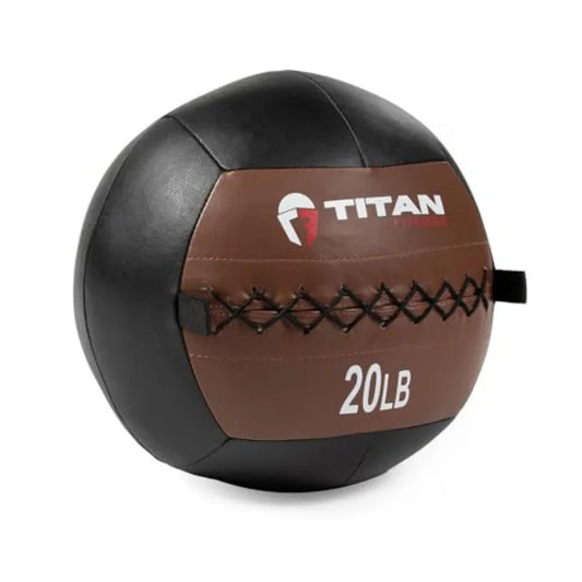 Wall Ball for Medicine Ball Training: Soft Leather Black Durable for Endurance Cardio Core Strength
