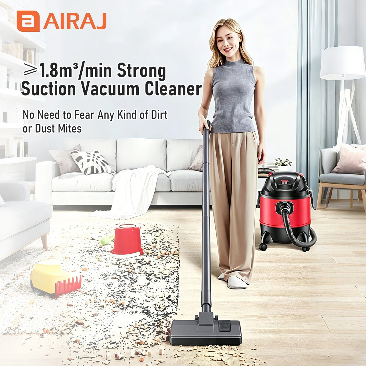 AIRAJ Electric Wet And Dry Vacuum Cleaner With Blow Function
