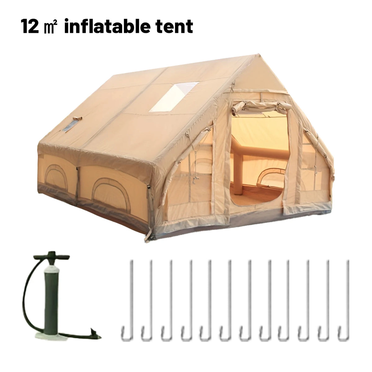 Pakicetus Waterproof Inflatable Camping Tent With Stove Plug
