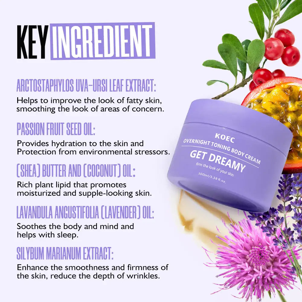 Premium Overnight Toning Body Cream For Moisturizing Firming Skin Care