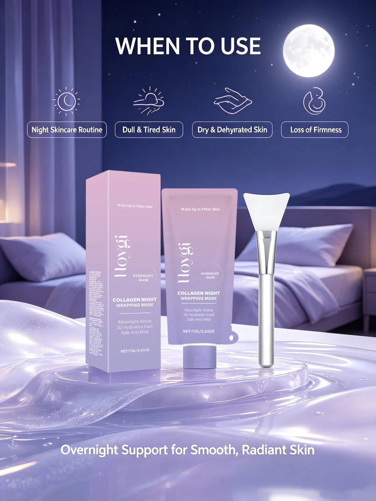 Hoygi Collagen Night Wrapping Mask with Hyaluronic Acid
