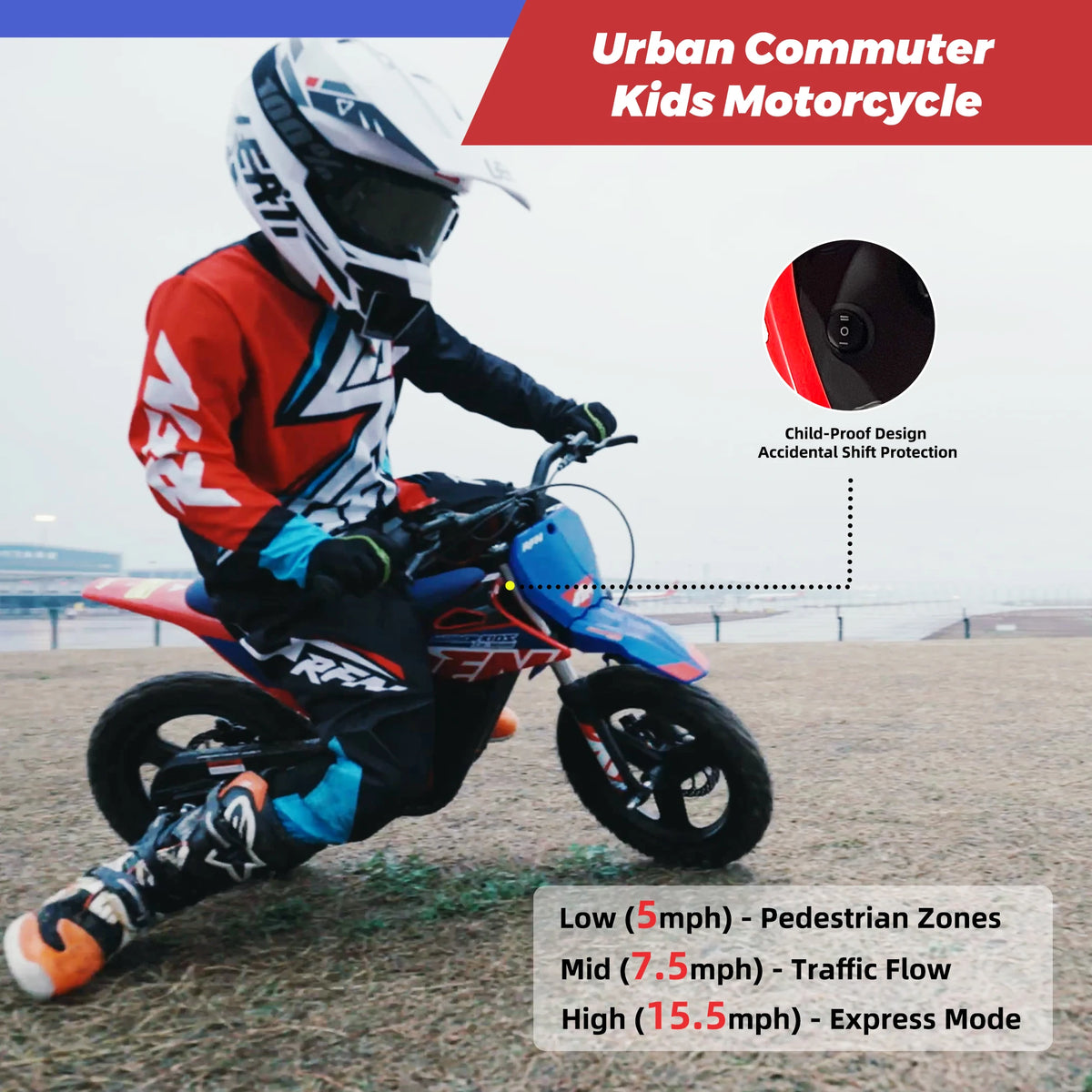 RFN Warrior Kids Electric Dirt Bike Off Road Motorcycle
