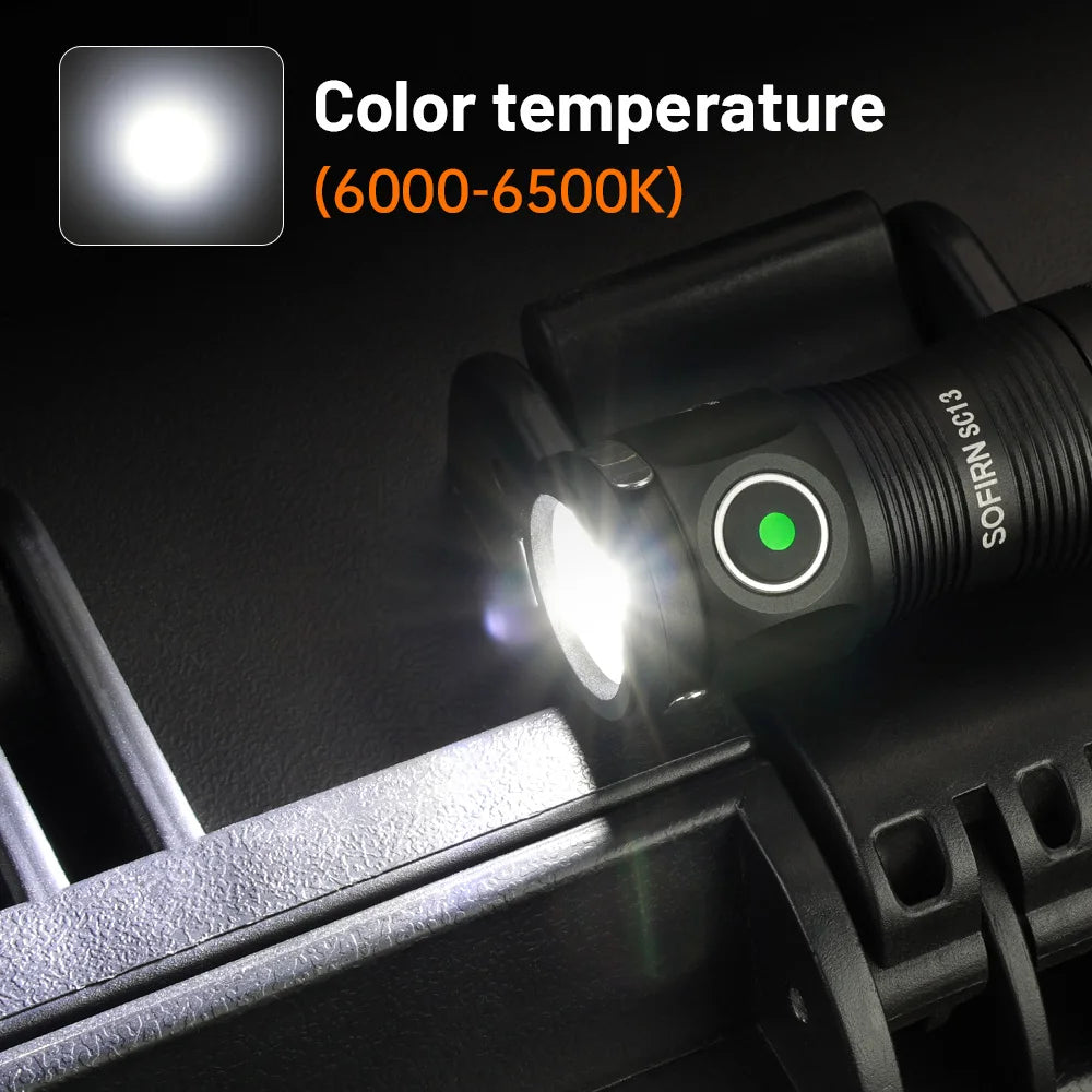 Sofirn Mini SC13 Tactical LED Flashlight With Magnet And Rechargeable