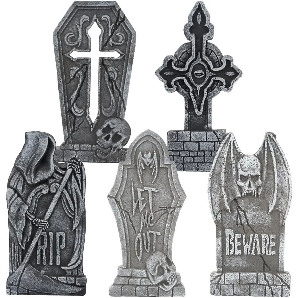 Halloween Outdoor Tombstone Decorations With Stakes For Yard
