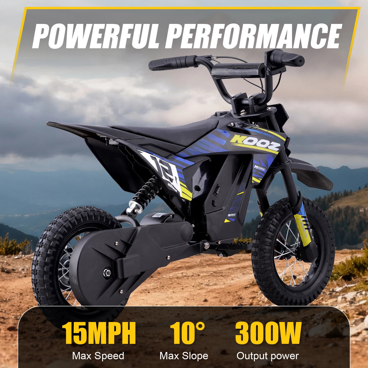 Kooz Electric Dirt Bike For Kids With Fast Riding Speeds