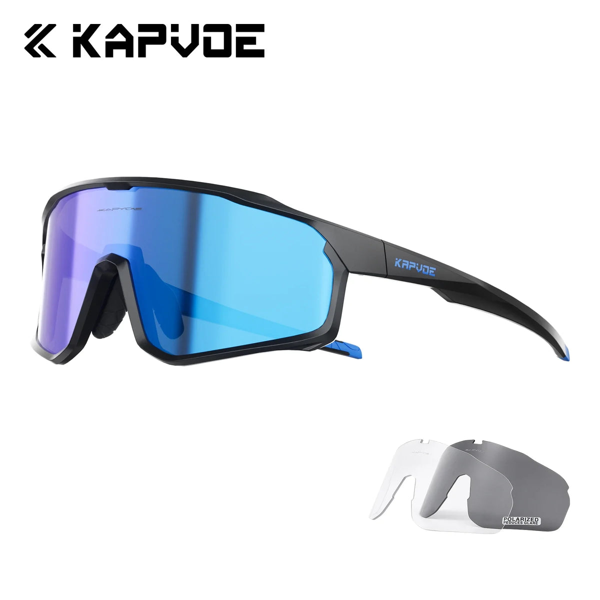 Kapvoe New Windproof Camping Glasses  Men Women Large-Frame UV400 Cycling Sunglasses Outdoor Hiking Eyewear MTB Bike Bicycle Glasses
