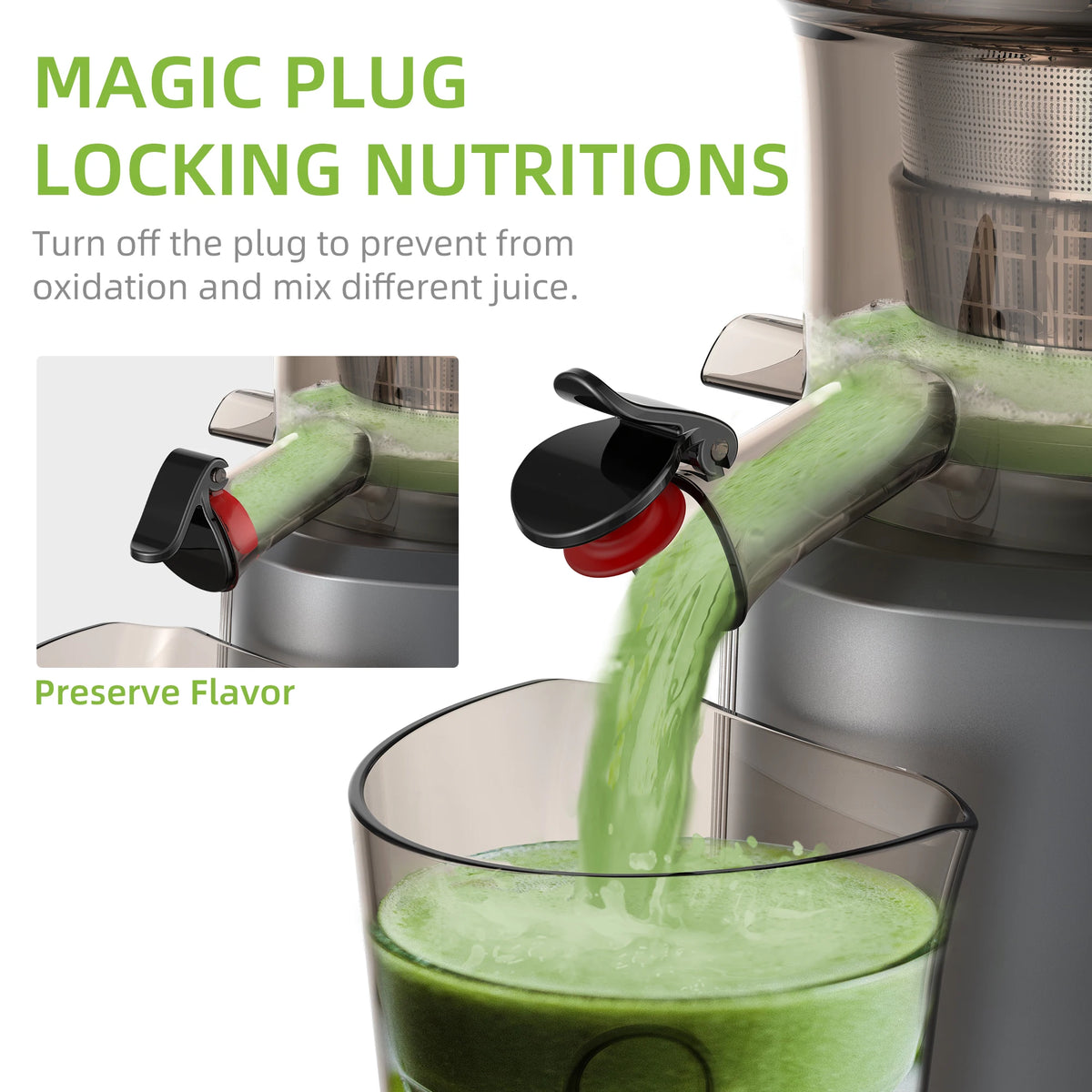 Biolomix Slow Masticating Cold Press Juicer With Wide Feed Chute