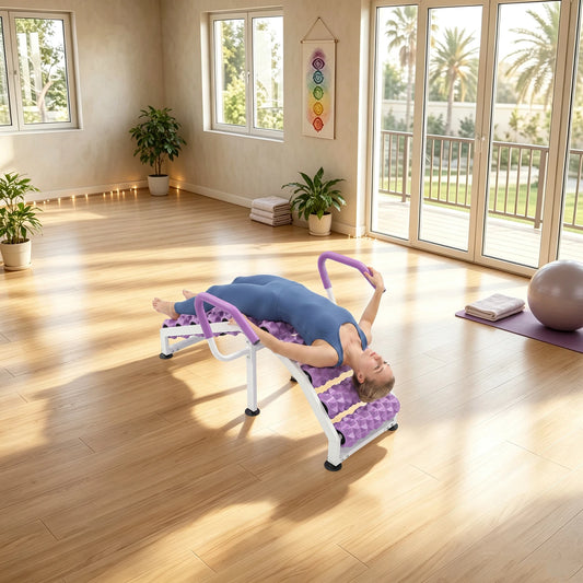 Multifunctional Folding Yoga Chair With Back Stretcher And Handles