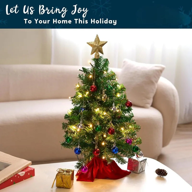 Joyfy Mini Christmas Tree With Clear Led Lights And Star