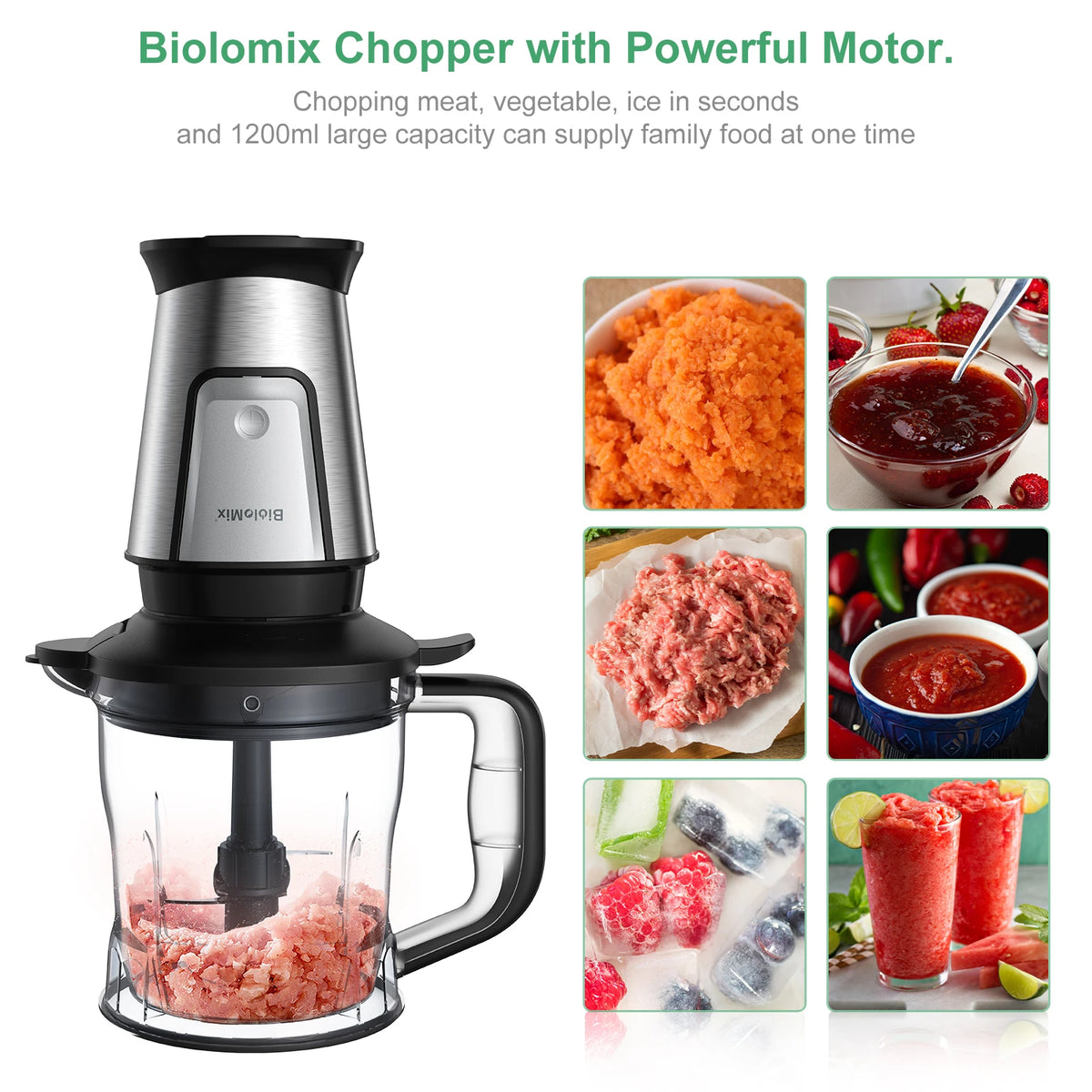 Biolomix 700W Multifunctional Portable Food Processor Blender